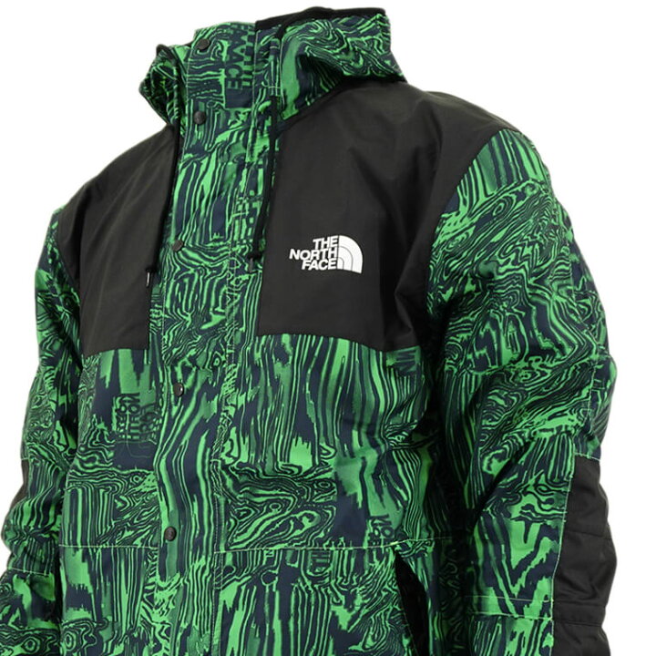 The North Face ジャケット 黒と青緑のグラデーション