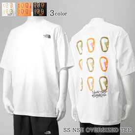 ノースフェイス THE NORTH FACE メンズ Tシャツ SS NSE OVERSIZED TEE NF0A8C3T TNF WHITE ホワイト FN4 DIGITAL ORANGE オレンジ 6HI TNF BLACK ブラック JK3 半袖 カットソー クルーネック ロゴ プリント 刺繍 ユニセックスモデル 【2025春夏新作】