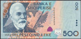 【紙幣】アルバニア 500 leke 独立指導者イスマイル・ケマル 2001年
