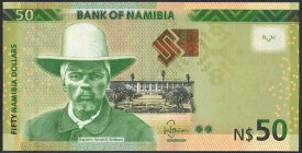 【紙幣】ナミビア 50 dollars ナマ人の指導者ヘンドリック・ウィトブーイ/クーズーの群れ 2012-2016年
