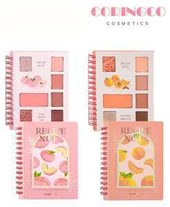 アイシャドウパレット CORINGCO コリンコ 韓国コスメ RECIPE NOTE EYESHADOW PALETTE レシピノートアイシャドウパレット マット ラメ グリッター チーク ピンク オレンジ コーラル ベージュ ブラウン【