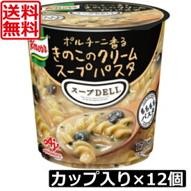 送料無料 クノール スープデリ ポルチーニ香る きのこのクリームスープパスタ×12個【2ケース】スープDELI 味の素