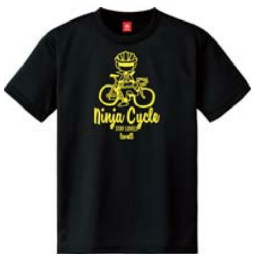 セットアップ 送料無料 ラベル ドライ Tシャツ 人気アイテム CYCLE NINJA イエロー ブラック