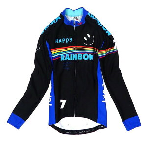 ZuC^A Rainbow Smile 3 Lady LS Jersey ubN fB[X