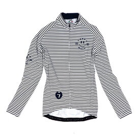 セブンイタリア Polka Stripe Lady LS Jersey ホワイト/ネイビー レディース