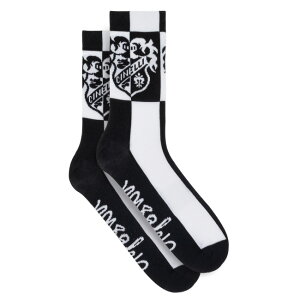 `l SOCKS CREST BLACK eNf WHITE-PASTORI