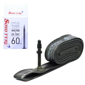 【店内全品P10倍!要エントリー8/11まで】ソーヨー サイクルチューブ 700×23〜32C 仏式60mm WOチューブ 2ピースバルブ(コア脱着可能)