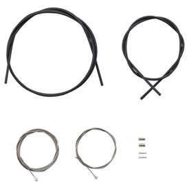 【店内全品P10倍!要エントリー9/11まで】シマノ シルテックコーティング ブレーキケーブルセット [ブラック] インナーエンドキャップ（2個）、アウターエンドキャップ（2個）