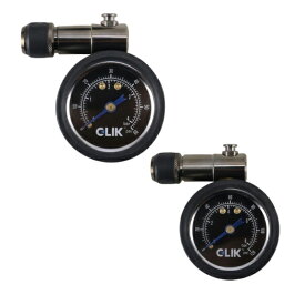 【店内全品P10倍!要エントリー9/11まで】Clikvalve クリック専用アナログ空気圧ゲージ [CKB]