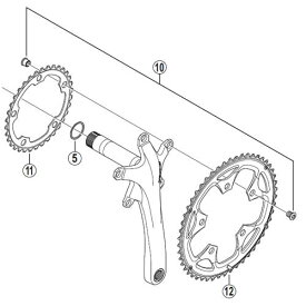 【M便】[10]ギア固定ボルト(M8×8.5)＆ナット(各5個)
