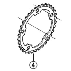[4]チェーンリング 34T（ブラック）