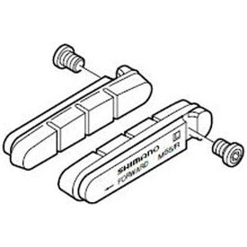 【M便】シマノ BR-7700/BR-R600 R55C＋1 プラス1mm厚タイプブレーキシュー＆固定ネジ（ペア）