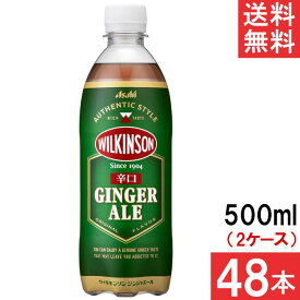 アサヒ飲料 ウィルキンソン ジンジャエール 500ml 24本×2ケース 48本 送料無料