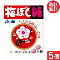送料無料 梅ぼし純 24粒×5個 アサヒグループ食品 梅干し