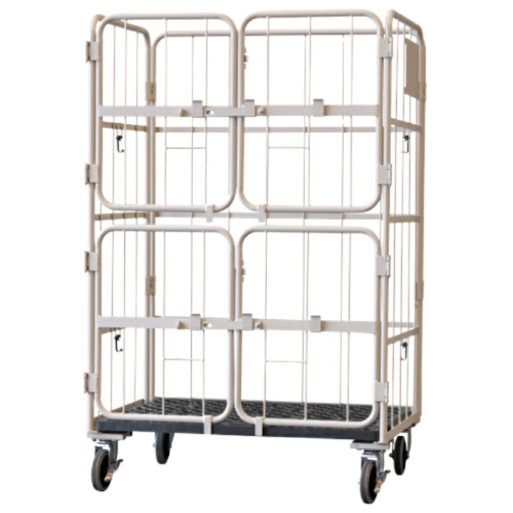楽天市場】上下扉付き カゴ台車 ボックスパレット かご台車 カゴ車  
