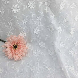 ★楽天1位★綿レース生地 マスク用生地 綿100% A026 カット 立体 刺繍 コットンレース ワークレース 130cm*50cm 生地 刺繍レース レース生地 刺繍レース生地 綿レース マスク生地 手作りマスク 手芸用品 ハンドメイド 手作り マスク マスク用 おしゃれ かわいい