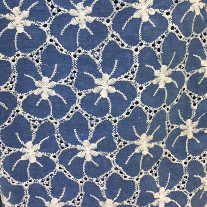 楽天市場 綿レース生地 マスク用生地 綿100 L001 カット パープル ブルー 花柄 刺繍 コットンレース ワークレース130cm 50cm 刺繍レース レース生地 刺繍レース生地 マスク生地 手作りマスク 手芸用品 ハンドメイド Worldfine楽天市場shop