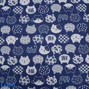 帆布生地 L066 12オンス 猫柄 綿100% DIY 手芸用 手作り 生地 ハンドメイド 145cm*45cm