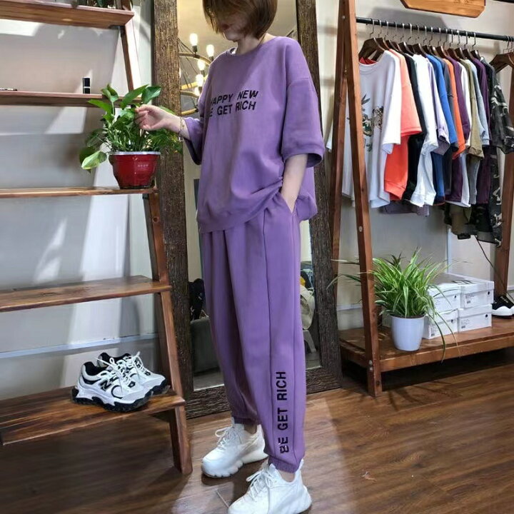楽天市場】上下セット セットアップ レディース 大きいサイズ 夏 半袖T 