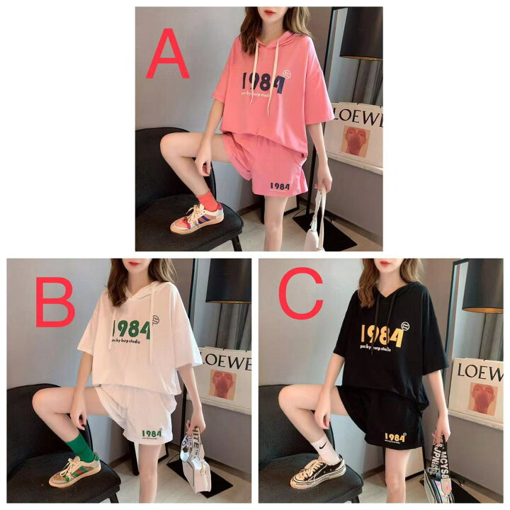楽天市場】Tシャツ+ショートパンツ 2点セット セットアップ 上下セット 