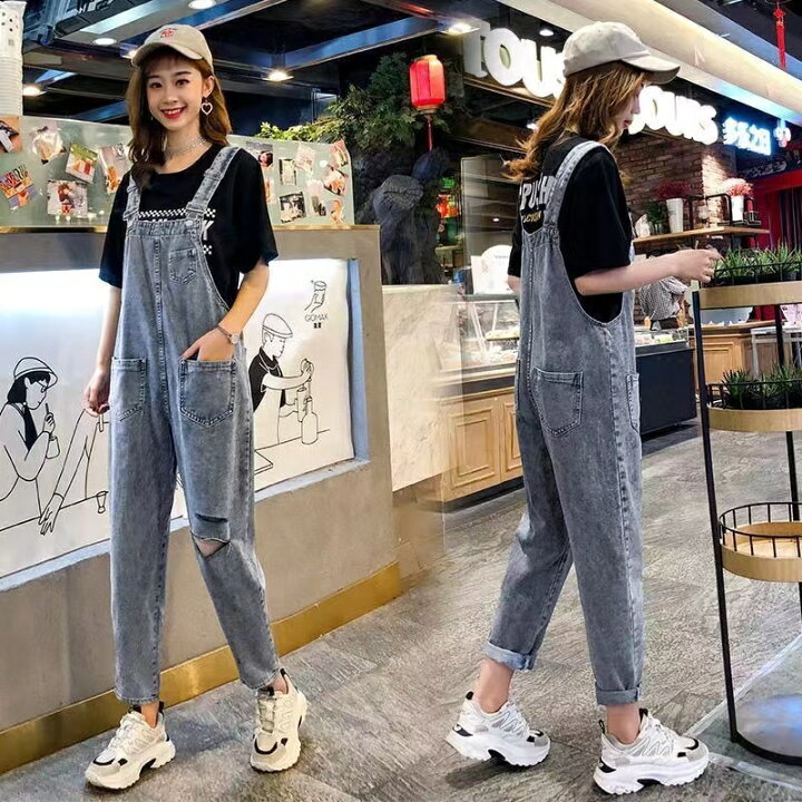 FOUND GOOD（ファウンドグッド） サロペット オーバーオール デニムサロペット レディース : ZOZOTOWN Yahoo!店 - 通販 -  Yahoo!ショッピング [FDGFJ] オーバーオール レディース サロペット デニム生地 可愛い カジュアル 総柄プリント ゆったり おしゃれ ミセス 休