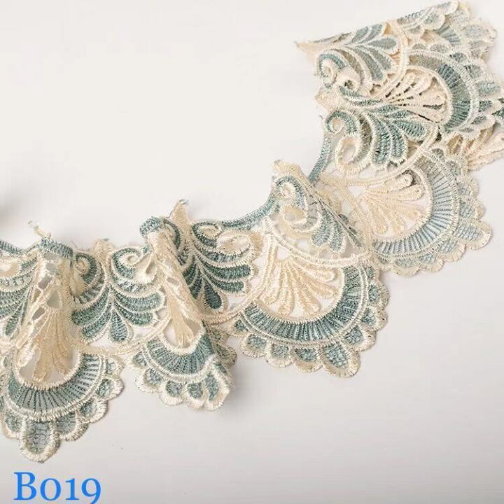 楽天市場 レース Diy 手芸用 縁飾り パイピングテープ レース 花柄 手作り 生地 単位4m B019 Worldfine楽天市場shop