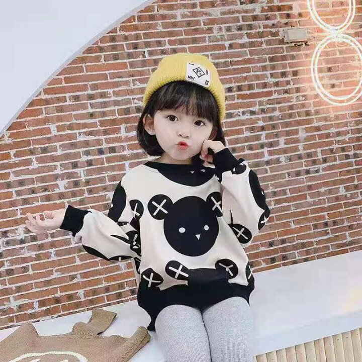 楽天市場】トレーナー トップス 子供服 クマ柄 キッズ 女の子 長袖  