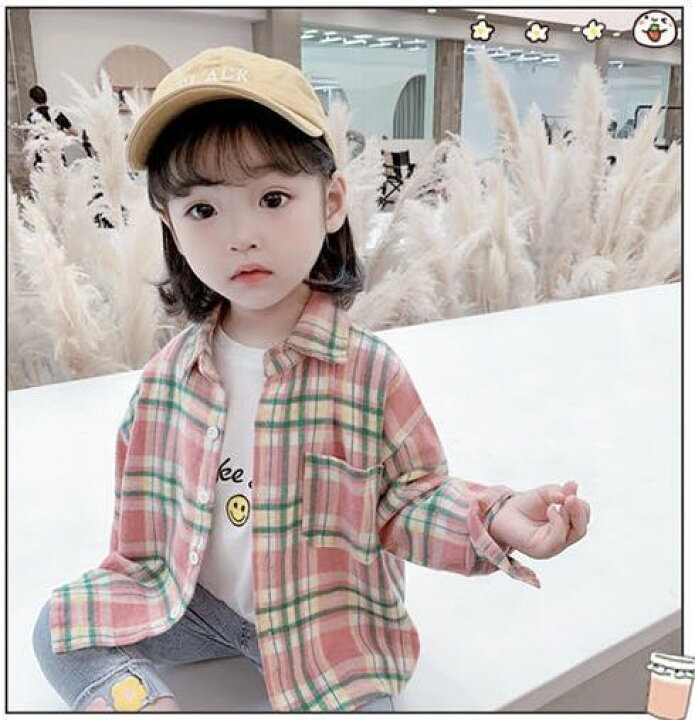 楽天市場】シャツ トップス チェック柄 子供服 キッズ 可愛い 長袖 