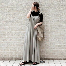 レディース ロングワンピース キャミワンピース レディースワンピース ゆったりワンピース 夏 ゆったり 可愛い ノースリーブ 大きいサイズ 無地 フリーサイズ