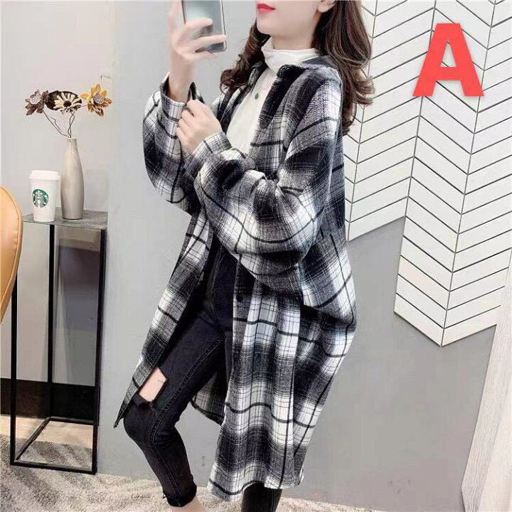 楽天市場】チェックシャツ レディース ロングシャツ レディースシャツ 