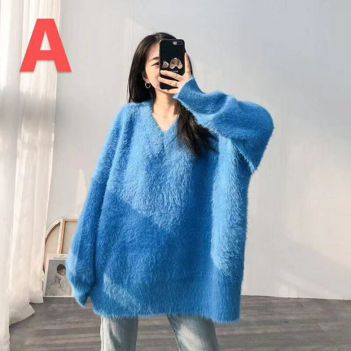 楽天市場】ニット セーター レディース トップス 大きいサイズ 長袖 V  