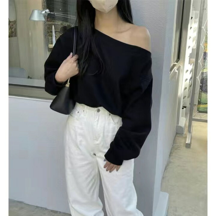 楽天市場】オフショルダー スウェット レディース トレーナー 春 