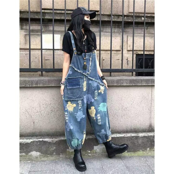 楽天市場】オーバーオール サルエル オールインワン サルエルパンツ 