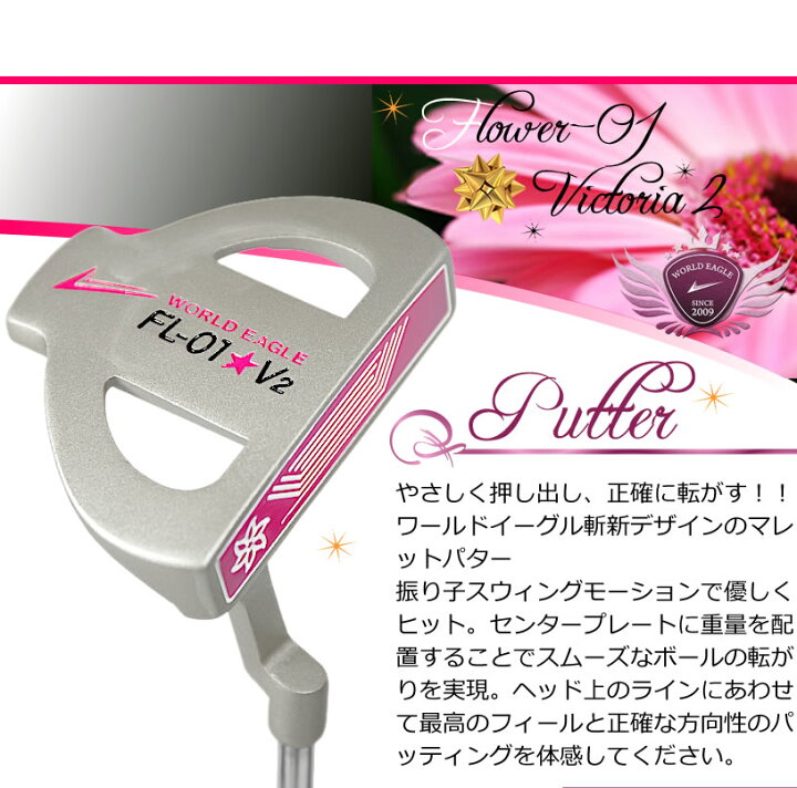 ワールドイーグル ゴルフ レディース FL-01 13点 クラブセット 右用 左用 フレックスL スタンドバッグ付き ブラックベリー アクアブルー