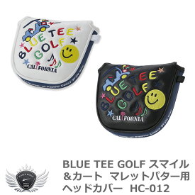 BLUE TEE GOLF ブルーティーゴルフ スマイル＆カート マレットパター用ヘッドカバー HC-012 メール便選択可能