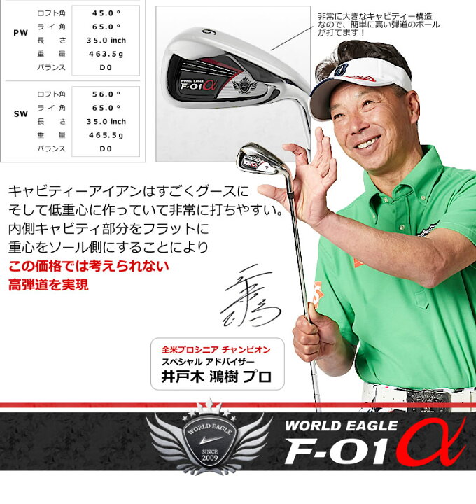 楽天市場】ワールドイーグル F-01α歌舞伎モデル メンズ アイアン6本 