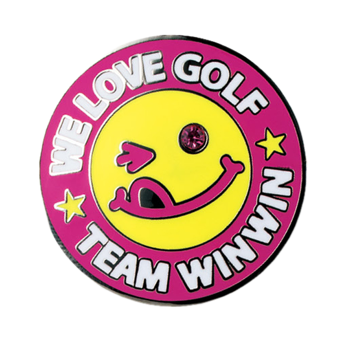 人気急上昇の大型マーカー WINWIN STYLE ウィンウィンスタイル メガマーカー 商舗 内祝い WE LOVE MM-210 スワロフスキークリスタル付き GOLF ピンク