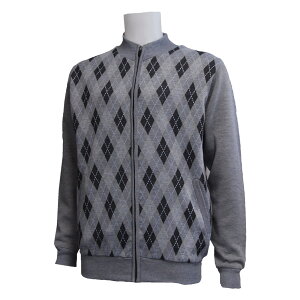メンズ セーター トレーナー スポーツ ファウンダースクラブ メンズ アーガイル柄 フルジップ防風セーター FC-0317W 【IR】