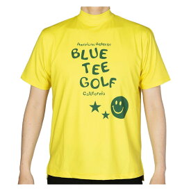 シャツ ポロシャツ Tシャツ スポーツ BLUE TEE GOLF ブルーティーゴルフ メンズ ブルーティーロゴ 半袖モックネックシャツ AMT005 【IR】