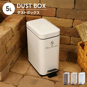 ゴミ箱 5L フタ付き ごみ箱 幅14cm ペダルペール スクエア型 角型 ダストボックス ペダル式 分別 足踏み 可愛い 便利