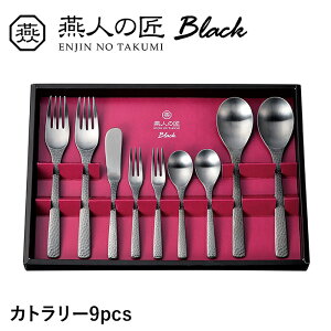 カラトリー 9本 セット スプーン フォーク ステンレス おしゃれ 個性的 漆黒 洋食器 ギフト プレゼント 新生活 日本製 燕製品
