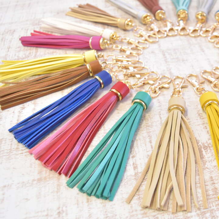楽天市場 メール便送料無料 タッセルチャーム タッセル バッグチャーム キーホルダー キーリング 携帯ストラップ フェイクレザー カラフル かわいい おしゃれ フリンジ ワンポイント アクセサリー 旅するアジアの雑貨店