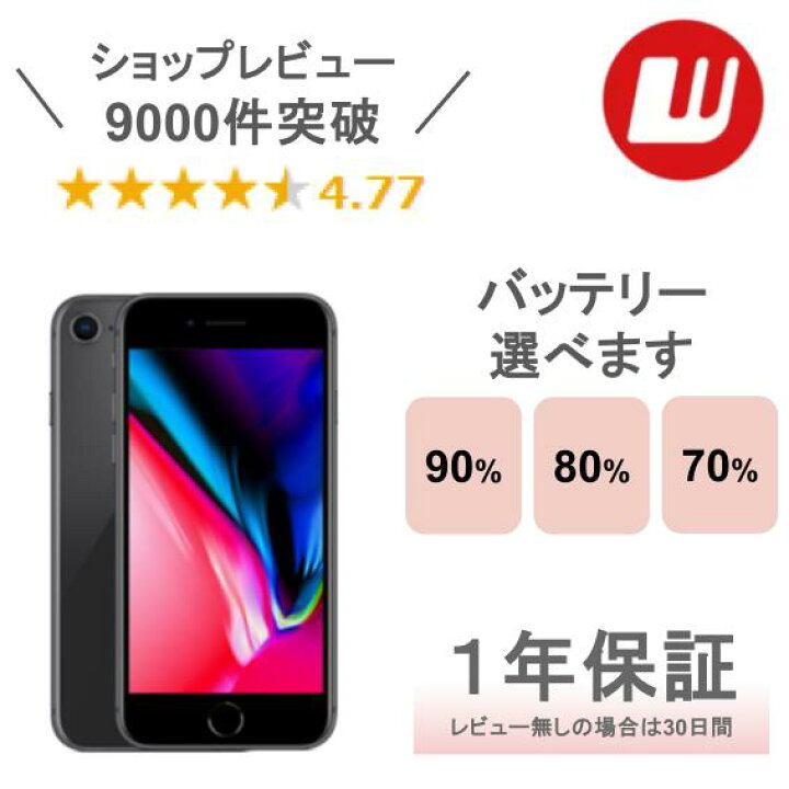 楽天市場】【非常に良い｜良い｜可】iphone 8 : WORLDMOBILE