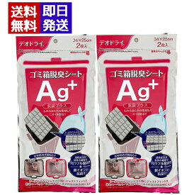 ゴミ箱 脱臭シート 34×25cm 2枚入り 2袋セット ゴミ箱底 臭い 消臭 抗菌プラス 豊田化工 デオドライ