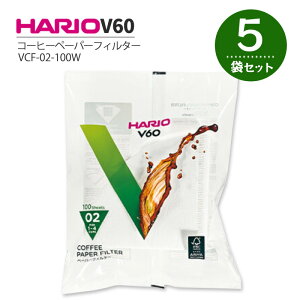 HARIO V60�p �y�[�p�[�t�B���^�[ 02W 100���� ×5�܃Z�b�g VCF-02-100W �R�[�q�[�t�B���^�[ �h���b�v�R�[�q�[ ����