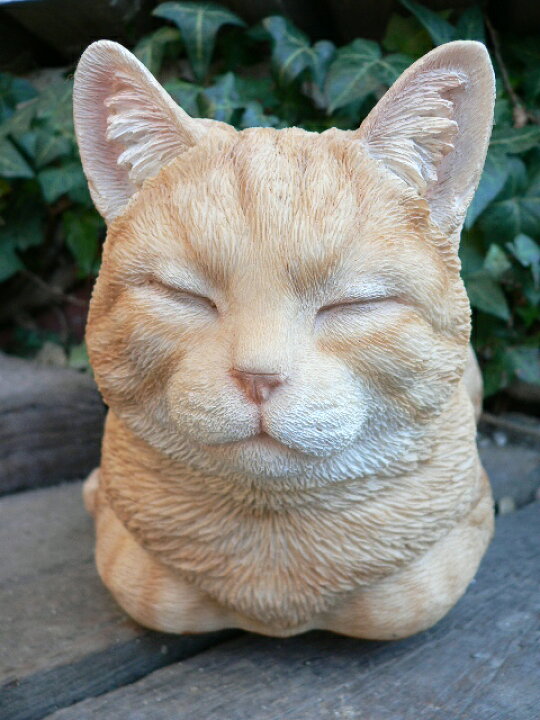 楽天市場】猫の置物 香箱座り(こうばこずわり)猫(茶トラ 12688N 