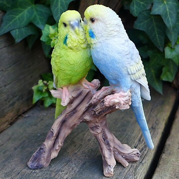 楽天市場】小鳥の置物 インコの置物 ツイン 13101N とり トリ  