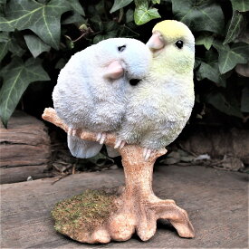 小鳥の置物 インコの置物 ラブ15180N とり トリ オブジェ 動物 オーナメント ガーデン 庭 マスコット 雑貨 置物 小物 リアル ディスプレィ