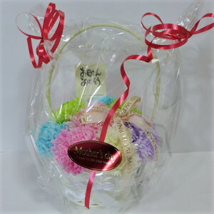 母の日 ソープフラワーカーネーションバスケット G4122 ラッピングサービス付 シャボンフラワー カーネーション 造花 アレンジフラワー アートフラワー インスタ映え オーナメント ブーケ