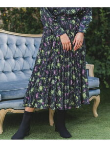 �ySALE�^50%OFF�z�y�Z�b�g�A�b�v��/�E�G�X�g�S��/��􂢉z�ڂ����t�����[�k���X�J�[�g���~�����[�Y���_��(R)�� ITS' DEMO �C�b�c�f�� �X�J�[�g �����O�E�}�L�V�X�J�[�g �u���[ �u���b�N �z���C